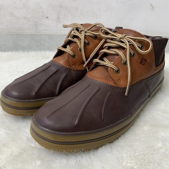 Sperry Men's Fowl Weather Brown Leather & Rubber Chukka Waterproof Boots Size 12 - Picture 5 of 11
